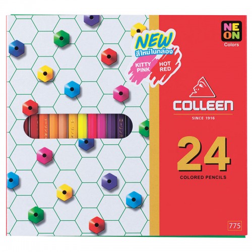 สีไม้ Colleen 24 สี ด้ามยาว (กล่อง)