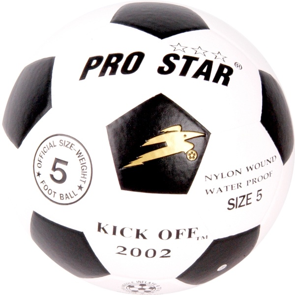 ฟุตบอล PRO STAR ขาว-ดำ หนังPVC เบอร์ 5 รุ่น KICK OFF 2002-5 BW ( ลูก )