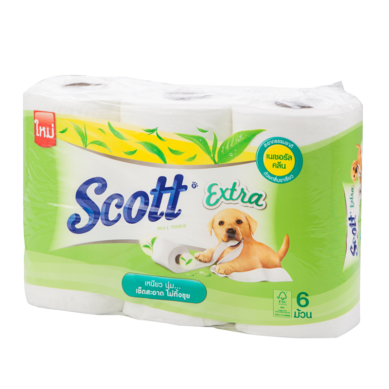 กระดาษทิชชู Scott (แพ็ค 6 ม้วน)