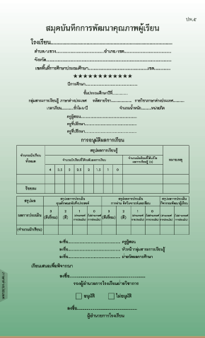 ปพ.5 รายวิชาภาษาต่างประเทศ ( ประถมศึกษา )