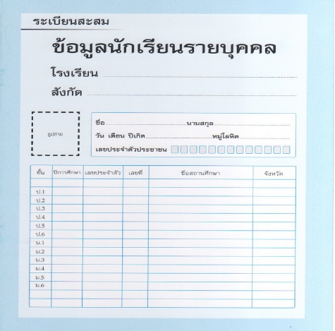 ระเบียนสะสม ชั้น ป.1 - ม.6 (ปพ.8)