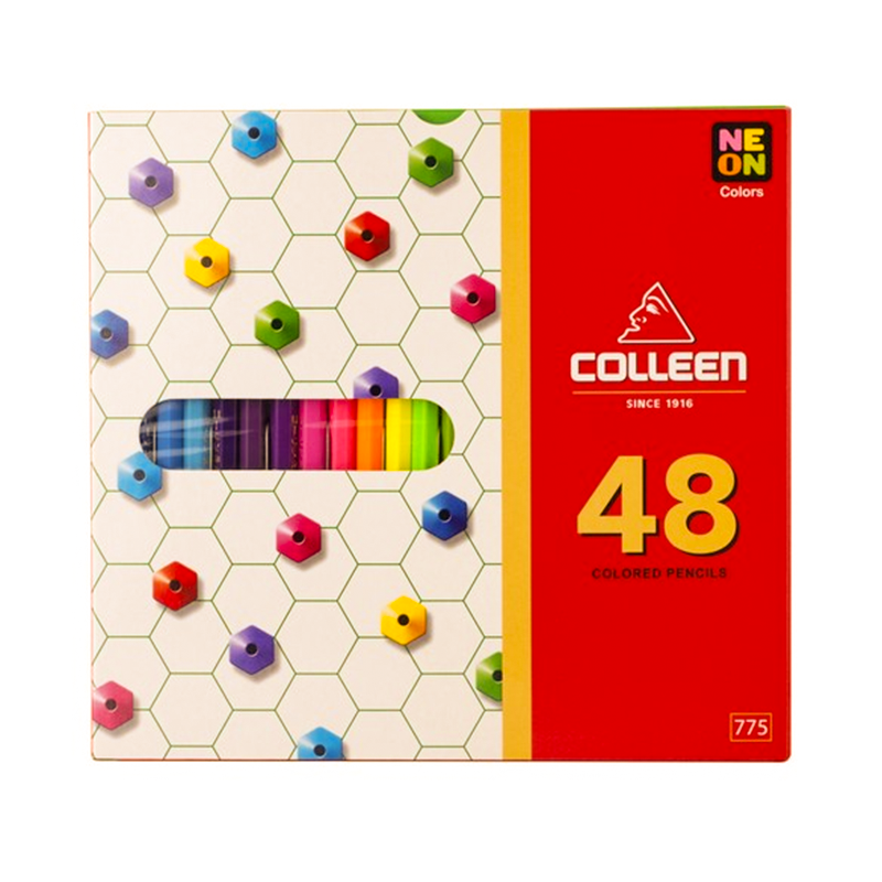 สัไม้ Colleen 48 สี ด้ามยาว (กล่อง)